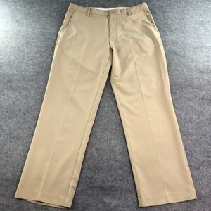 Footjoy Mens Golf Pants 36x32 Khaki Polyester Regular Fit Rain